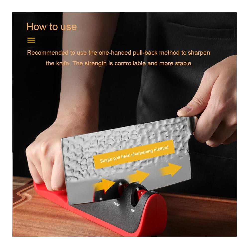Erhalten Sie Ihre Messer scharf! Profi 4-in-1 Messerschleifer mit Scherenschleifer | Manueller Messerschärfer | 6-Stufen verstellbar | Multifunktionales Design | Ergonomisches Schärfen | Restaurieren und Polieren