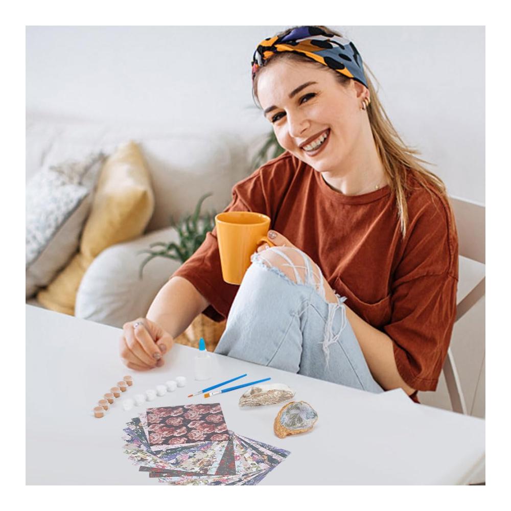 Entdecken Sie kreative Möglichkeiten mit unseren Schmuckherstellungs-Sets! DIY Bastelset für Erwachsene Muschelschalen-Schmucktablett Strandhaus-Dekoration und mehr