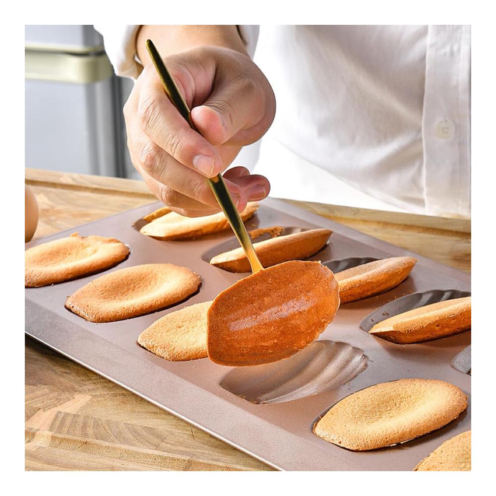 Champagner-Goldene Kuchenform aus Kohlenstoffstahl Antihaft & Leicht zu Reinigen - Perfekt für Backkunst mit Modellierwerkzeug Müheloses Entformen