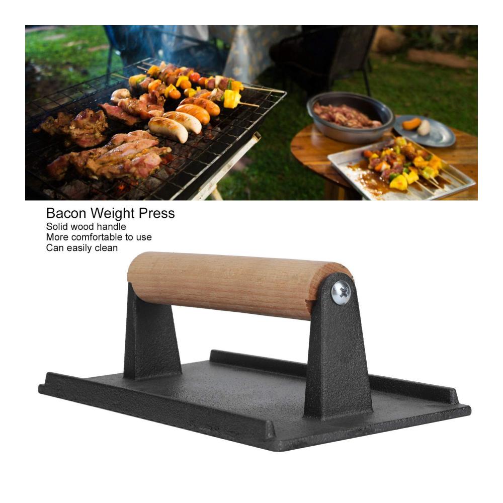 Entdecken Sie die Vielseitigkeit Fleischhämmer & -klopfer Grillpresse - Burgerpresse aus Gusseisen für perfekte Burger und Steaks - Mit Holzgriff und robustem Design