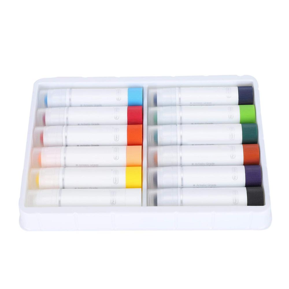 Gouache Sticks & Filzstifte Set 24 Farben Malwerkzeuge für Künstler - Sichere waschbare Materialien - Ideal für Malerei und Zeichnung