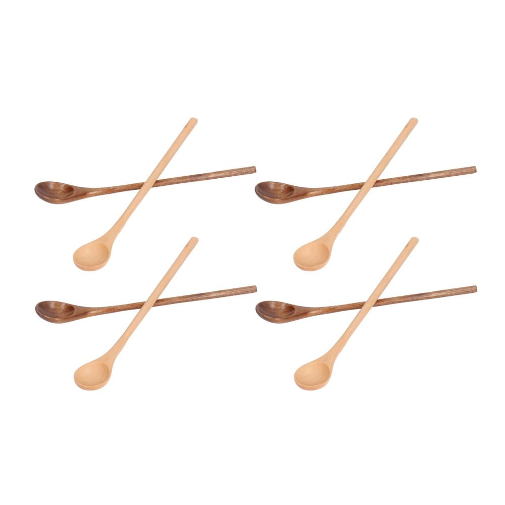 Entdecken Sie die Vielseitigkeit mit unserem 8-teiligen Kochlöffel-Set aus Buchenholz | Sichere Servierlöffel mit bequemen Griffen | Ideale Holzküchenutensilien für heiße und kalte Gerichte