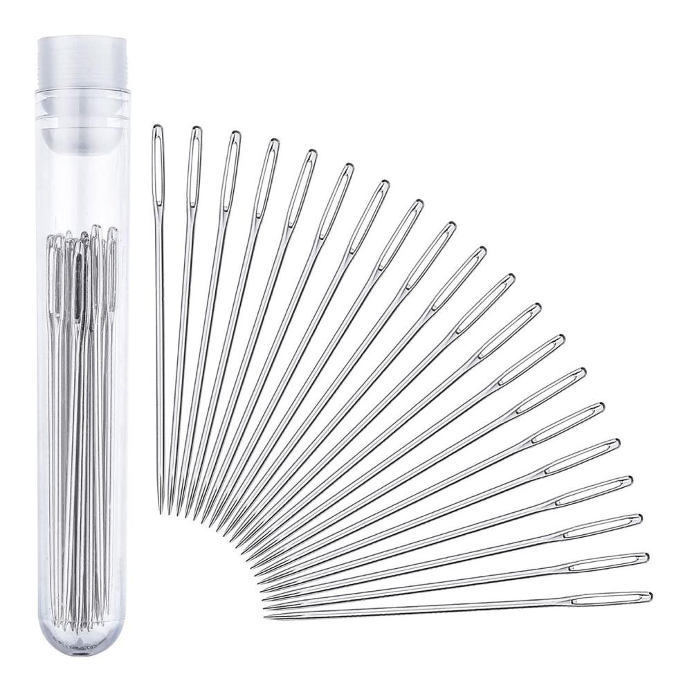 Entdecken Sie die Perfektion des Nähens mit unseren Großaugen-Nähnadeln für Lederprojekte! 20 Stück in transparenter Flasche für einfache Aufbewahrung. Ideal für präzise Handarbeit und kreative Designs. Verpassen Sie nicht die Qualität die Ihre Nähprojekte verdienen