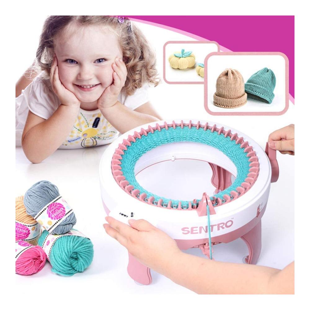 Strickmaschine & Webrahmen Set | TCRAZY 48 Nadeln | DIY-Dualmodus für Socken Mützen & Schals | Kinder & Erwachsene | Inklusive Reihenzähler