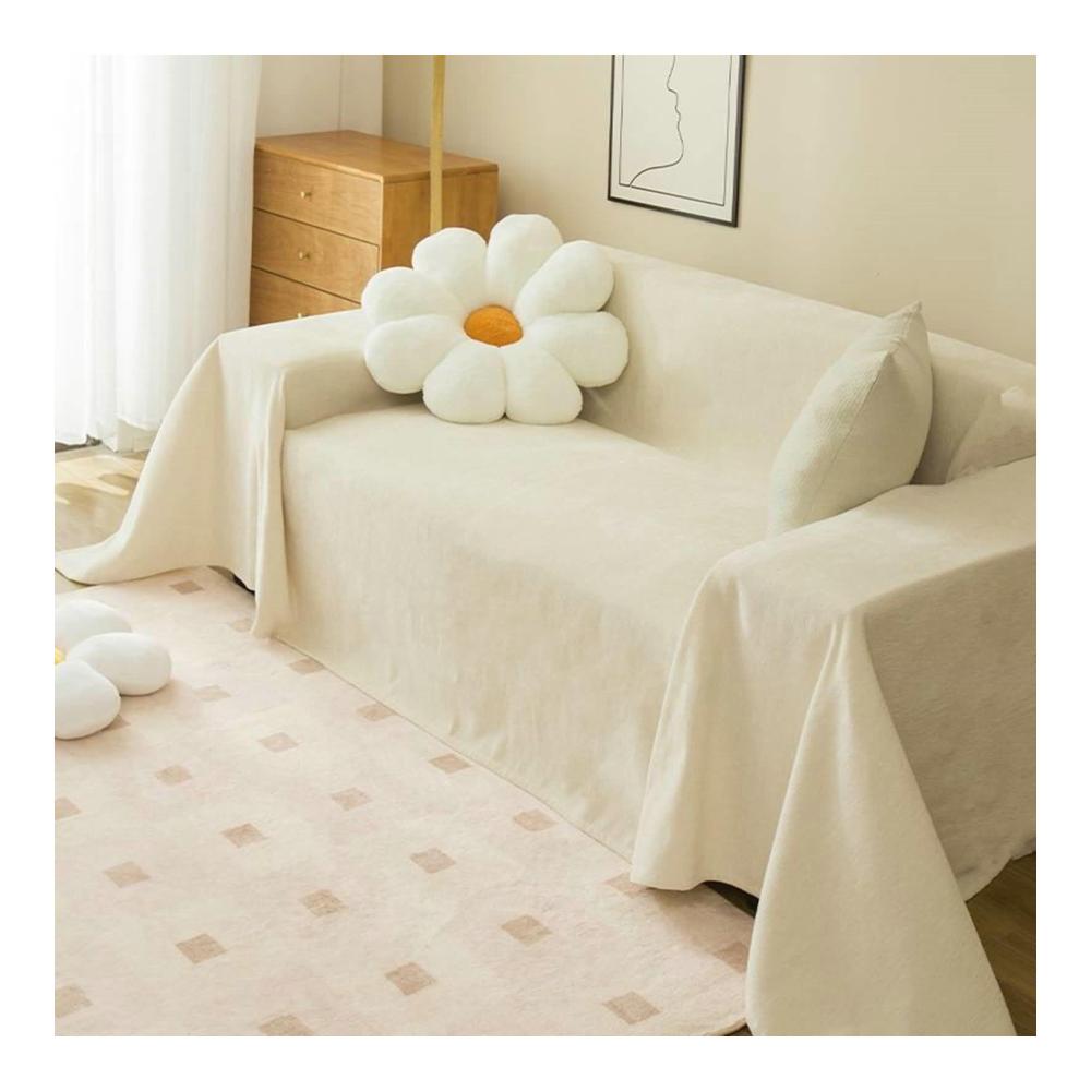 Entdecken Sie Luxus und Schutz Hochwertige Sofaüberwürfe - Beige Chenille 1-Sitzer Sofa Bezug - Einfarbig und Stilvoll für Ihr Zuhause - Sofabezug Decken für Eleganz und Komfort. Schützen Sie Ihr Sofa mit Stil
