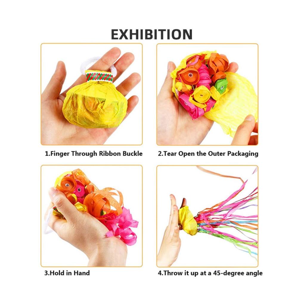 Magische Konfetti-Knallbonbons 10 Stück Handtuch-Luftschlangen für unvergessliche Feiern! Ideal für Ostern Geburtstage Hochzeiten & mehr - Kein Durcheinander