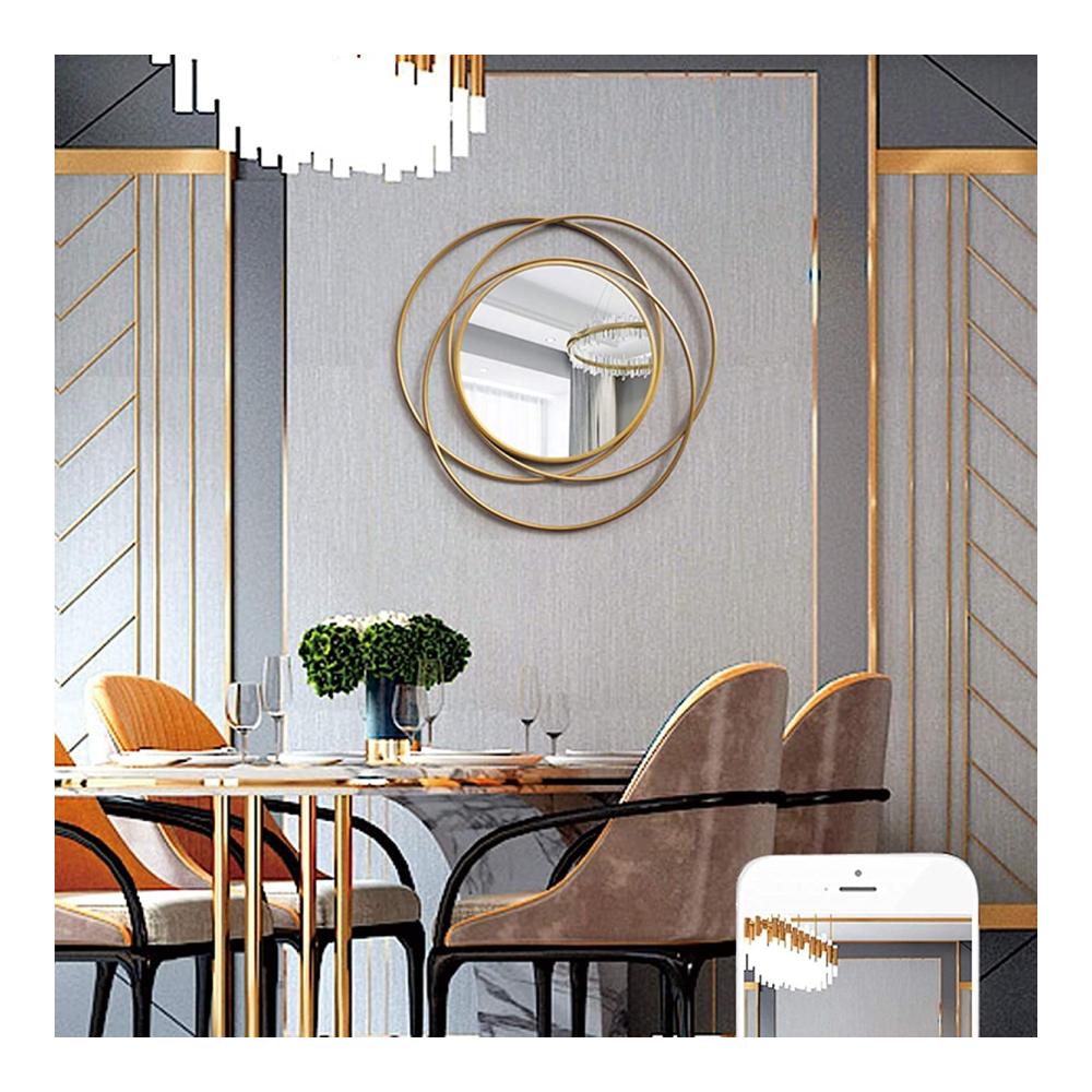 Entdecken Sie den Zauber Großer runder Sunburst Wandspiegel aus Metall für Ihr Zuhause - Dekorativer Hingucker für Esszimmer Wohnzimmer & Veranda - 28 Zoll