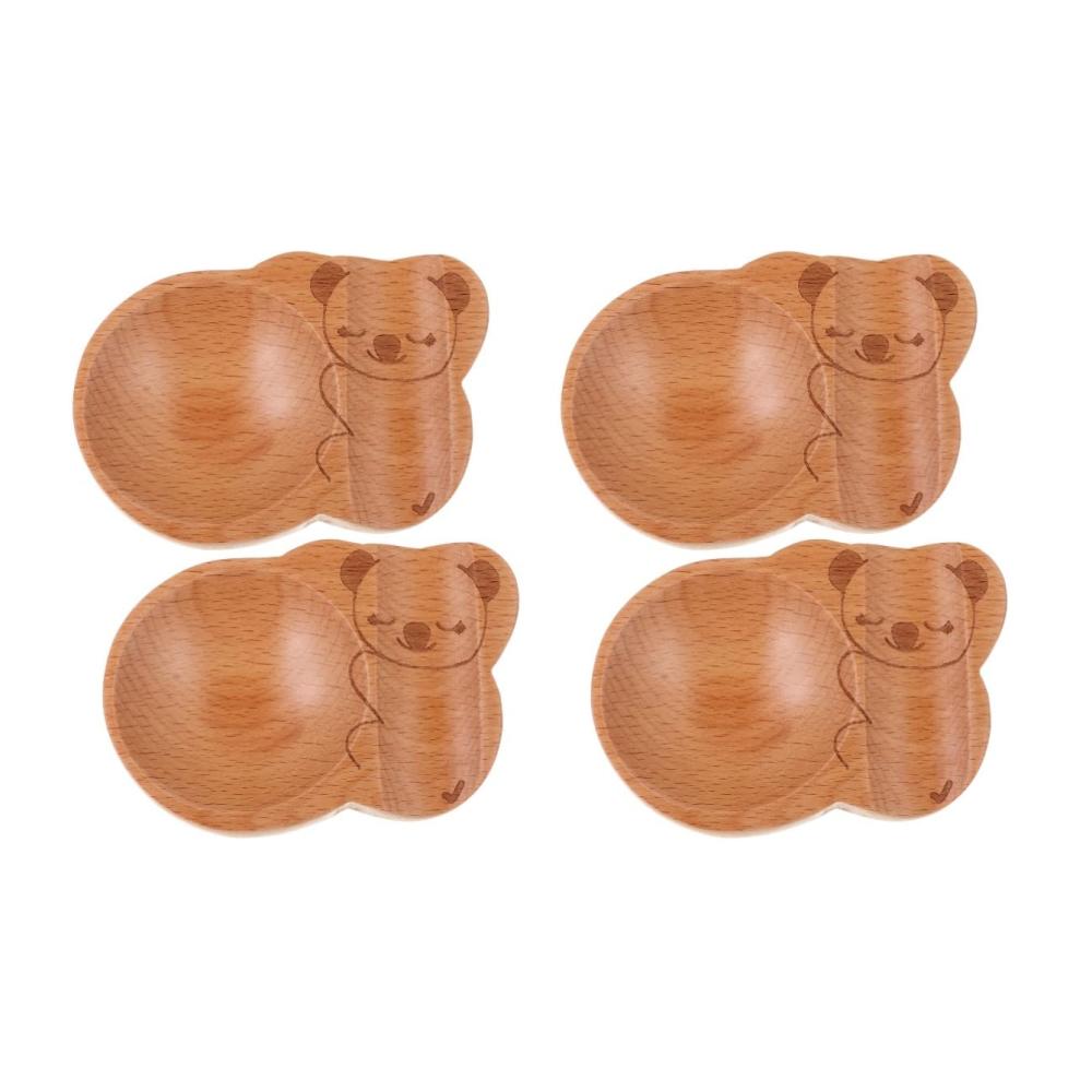 Sushiteller Set 4 stilvolle Dessertteller mit Halter für Sushi Dips Vorspeisen und mehr! Inklusive Löffeln und Gewürzportionen. Perfekt für Ihre Sushi-Abende