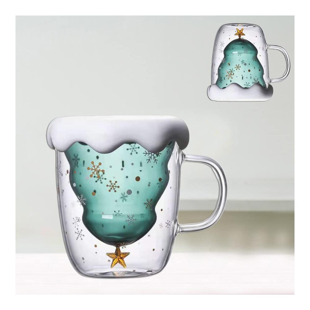 Entdecken Sie den Genuss Doppelwandige Espresso- & Mokkatassen Set | Isolierglasbecher mit Griff für Latté Americano Cappuccino Tee | Perfekt für Büro und Zuhause | Elegantes Design | Ideales Weihnachtsgeschenk für Frauen und Kinder | 250 ml Kapazität