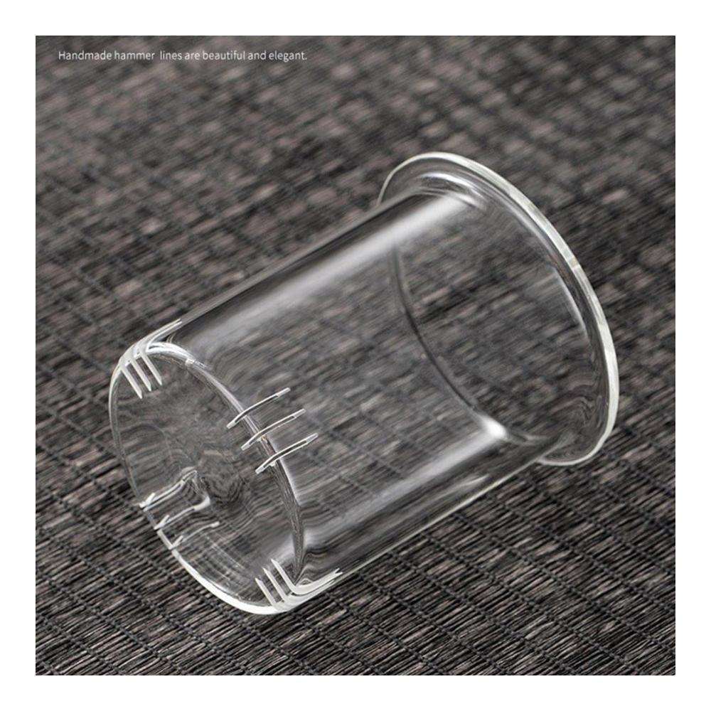 Hochwertige FIYSON Glasteekanne 900ml mit Siebeinsatz | Transparenter Tee-Genuss | Gehämmerter Strahltopf für losen Tee | Teebereiter aus Glas für anspruchsvolle Genießer