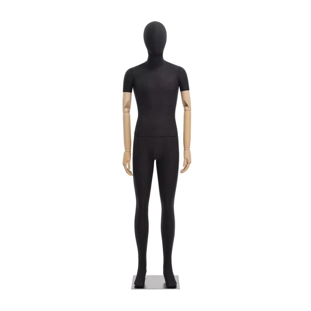 Erwachsene Schneiderpuppe mit beweglichen Holzarmen | Abnehmbarer Torso für Schneidergeschäft und Schlafzimmer-Präsentationen | Hochwertiges Mannequin in männlicher Farbe