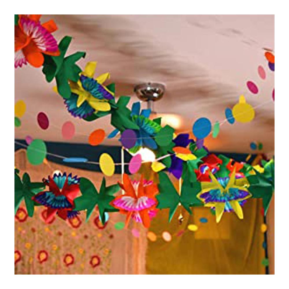 Hochwertige Konfetti-Girlande für Geburtstagsfeiern Hochzeiten und Partys - Dekorationen mit Jute-Wimpelkette Candy-Bar-Designs und Hawaii-Flair