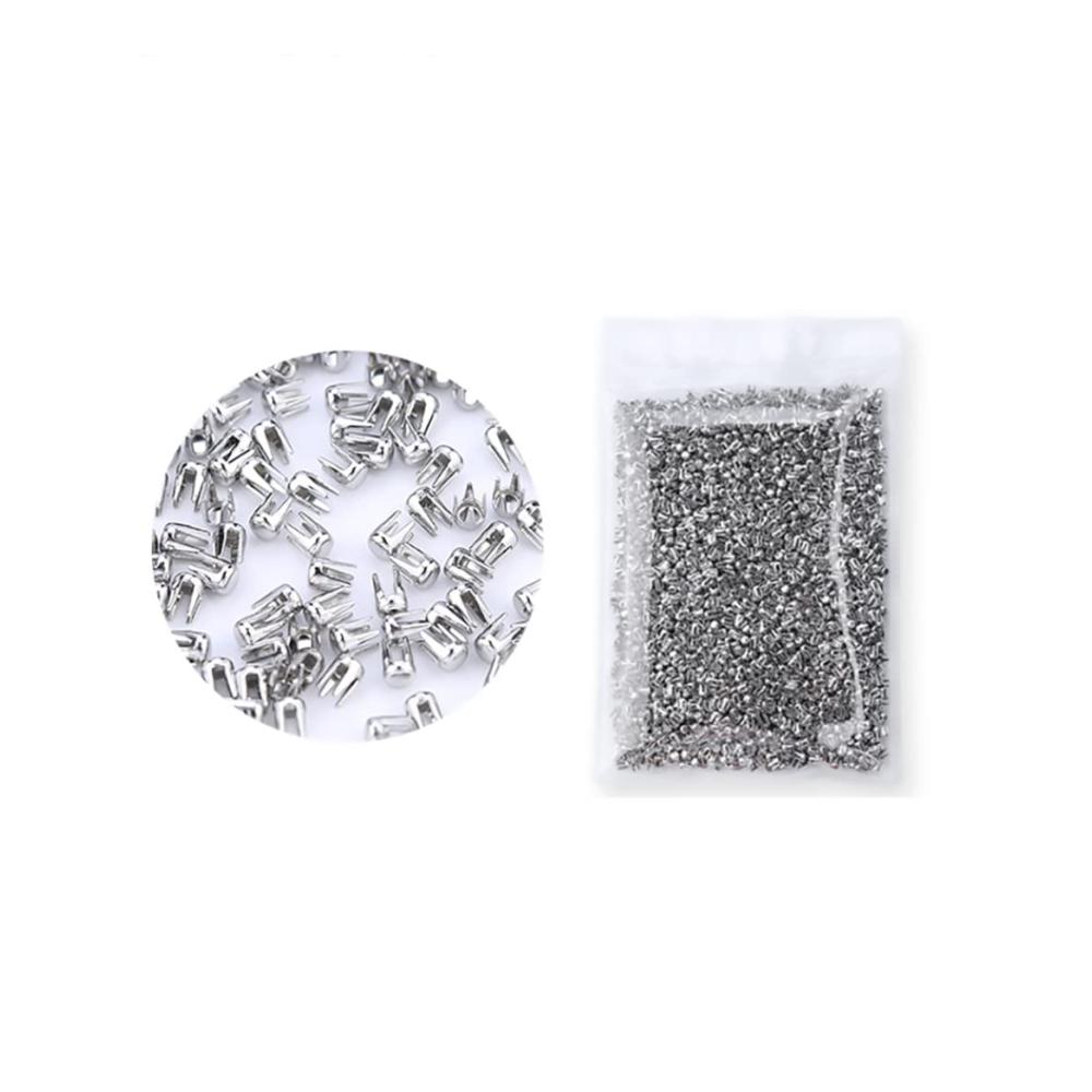 Hochwertige Druckknöpfe - DIY Four Claw Nagel 10000pcs Perlen Nieten - Metallknopf Zubehör für Bekleidung - Perfekte Dekoration für Perlenmas