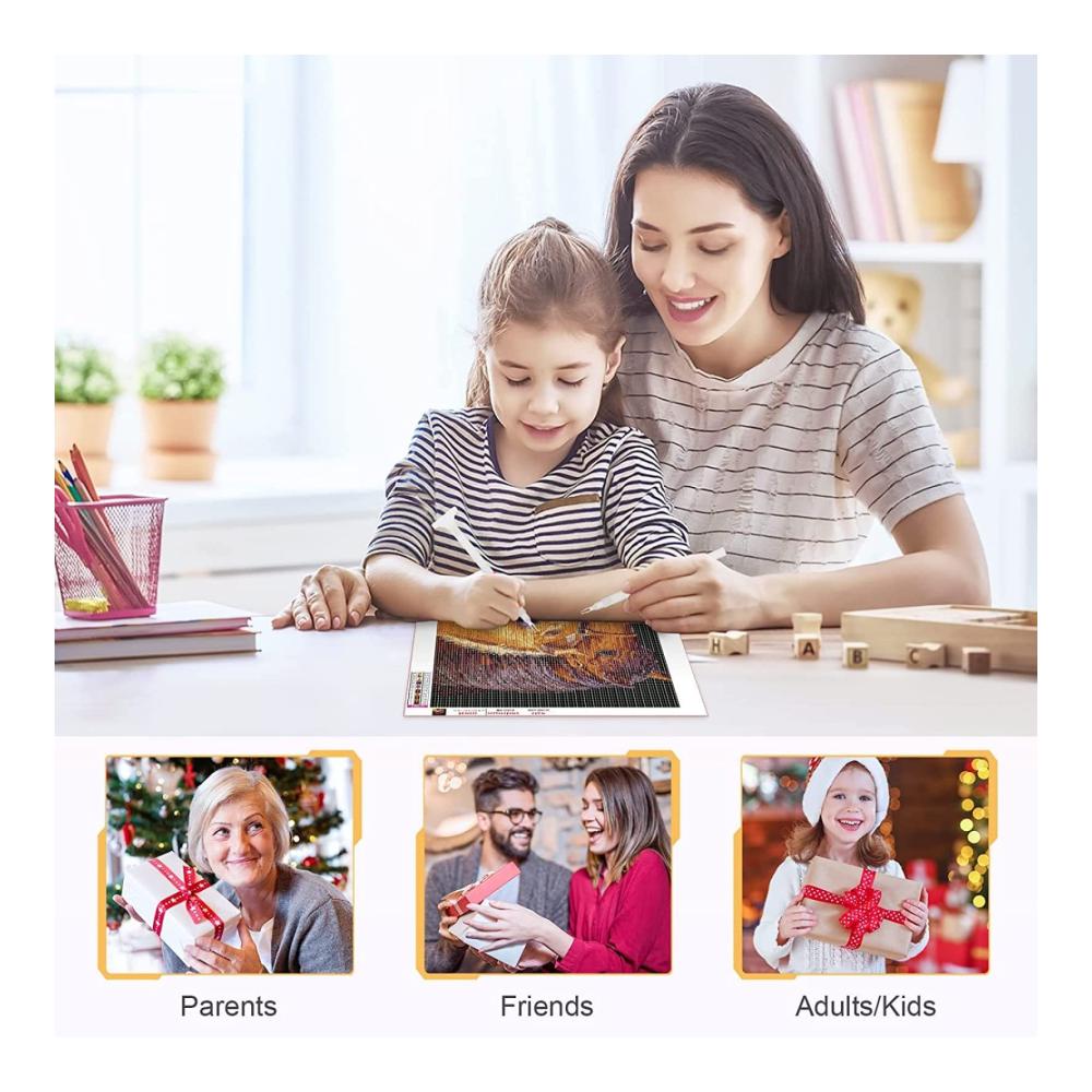 Erstklassiges Malset 5D-Diamant-Malerei-Kits für Erwachsene & Kinder - Traktor-Hühnerherde - DIY Malen Set für atemberaubende Wanddekoration - Kristall Strass Nach Zahlen Kunst - Perfekt für Zuhause (40 * 50cm