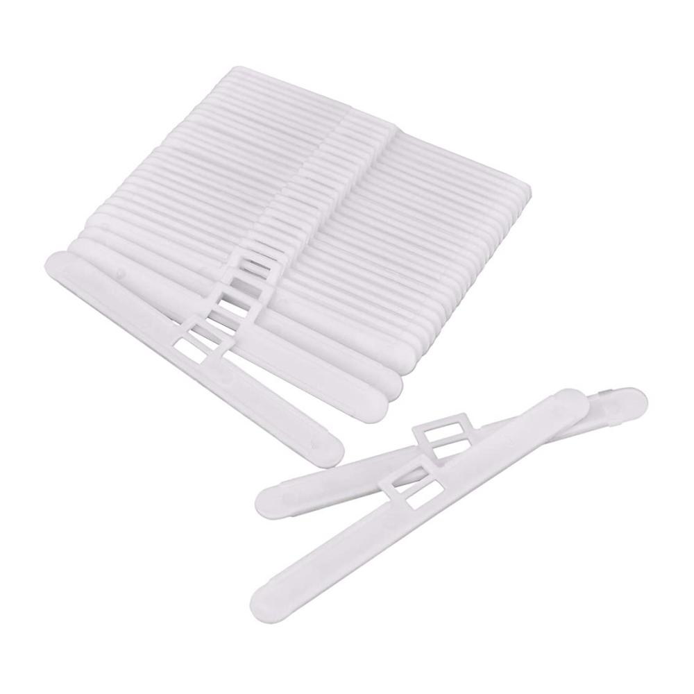 Modernes Set mit 50 Doppelloch Kleiderbügeln für 127mm Seitenzug- & Springrollos | Ouken Vertikale Lamellen Aufhänger für perfekte Ordnung | Einfache Montage und Halt