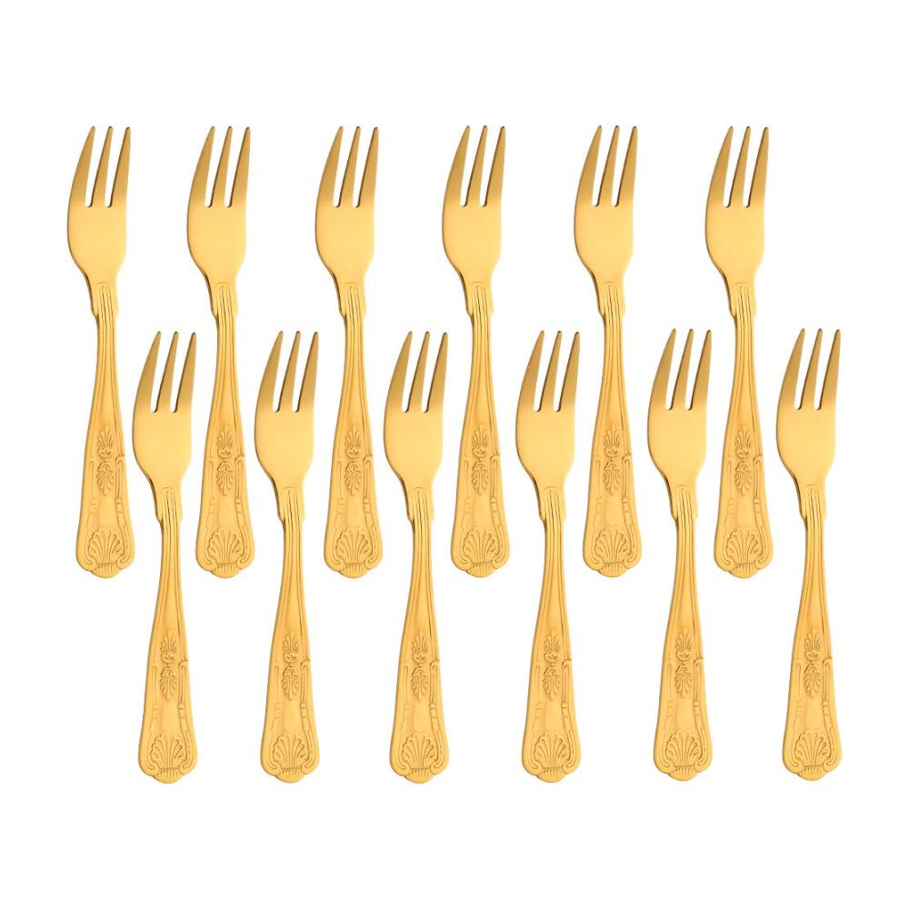 Lux EntusckesssertgdenlGllanz-Buyeruyer Starer Star Star 12ar 12-te2-teiligesuchliges Desses DessertessertgssertgabelSettgabel- EdSetst-hlold Goldldoptoptikik -abeln ausekt Edr KKuchenchenn Gebäebäckck undes Kuchenorschenverenvergnrgnügen Spen und verund verlock verlockenderlockende Vckende Vorspe Besteorspeisenspeisen.sen. Spvolegelplpoliiertrtess Besteeckset für stilvolle Genussmomente