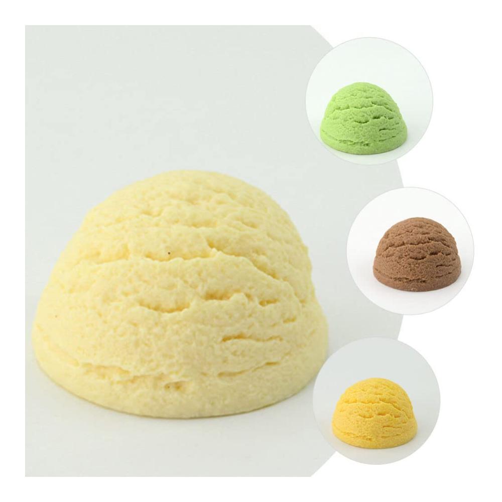 Fruchtige Versuchung 6 Stück realistische Früchte Eiscremekuchen Bälle Set - Perfekt für Kinder Spielküche Eisdiele oder zum Basteln von Süßigkeiten - Hochwertige PVC Nachbildung