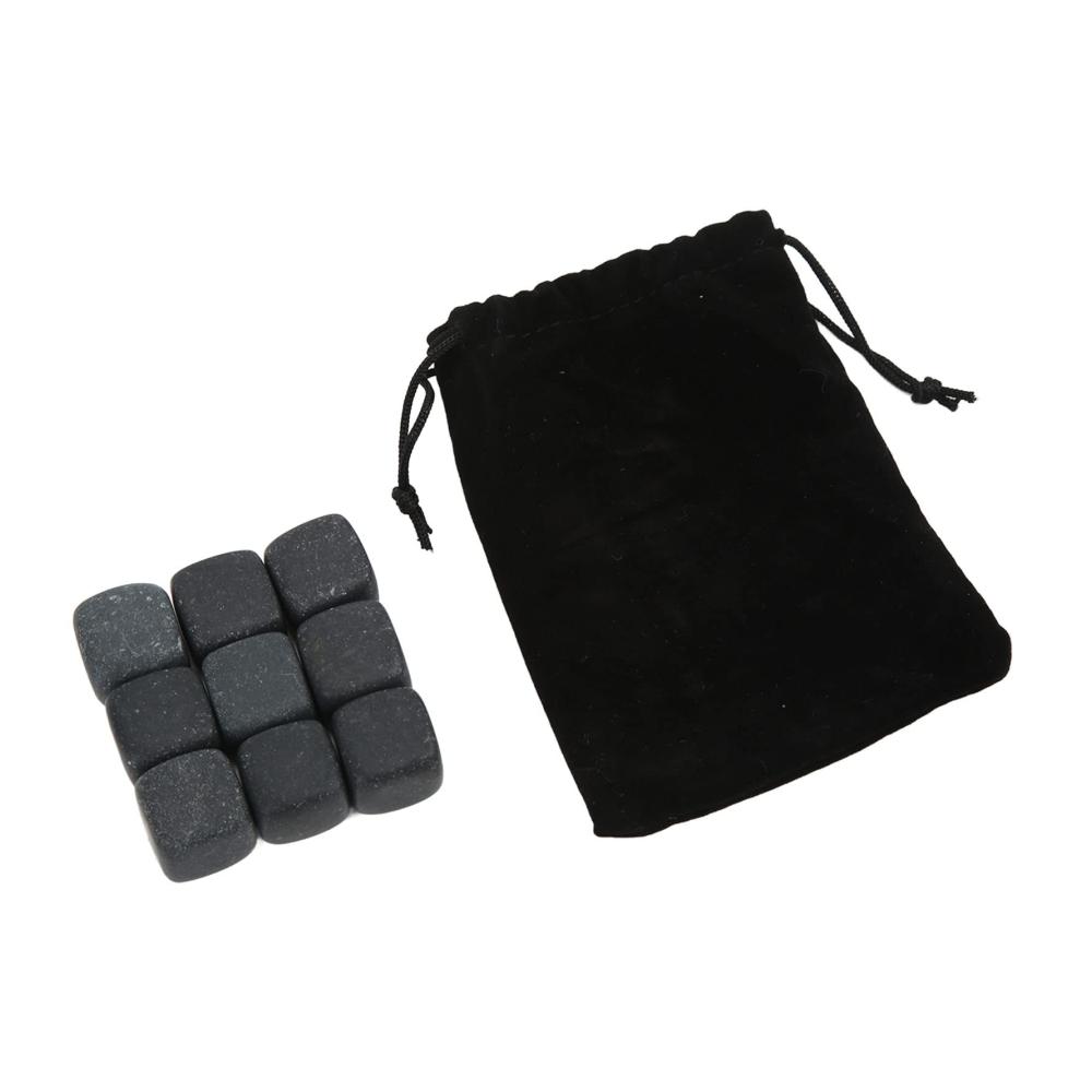 Premium Cocktail-Set mit Basalt-Kühlsteinen | Exklusives Barzubehör für Whiskey Wodka Tequila | Wiederverwendbare Würfel in stilvollem Etui | Perfektes Geschenk für Getränkeliebhaber