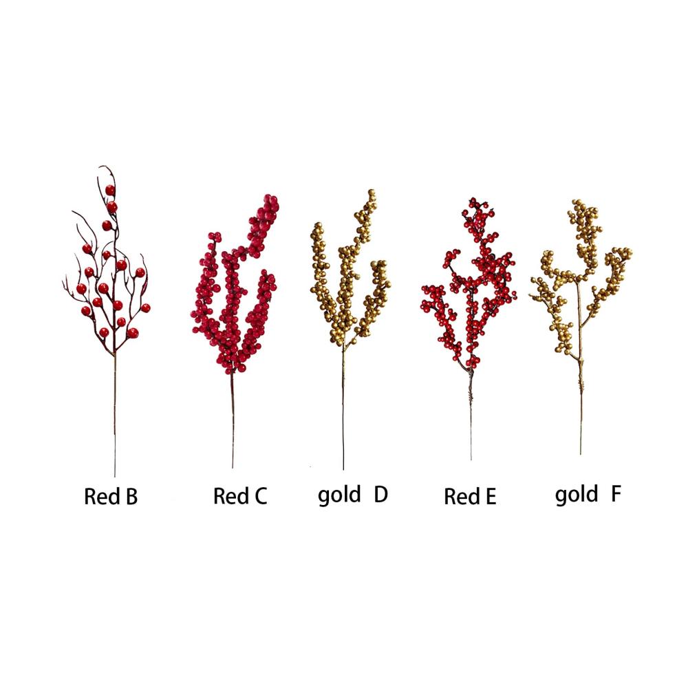 30er Set Künstliche Stechpalmenbeeren in Gold - Perfekt für DIY Weihnachtsbaum Kranz & Heimdeko | Ideal für Basteln Hochzeiten & Grußkarten