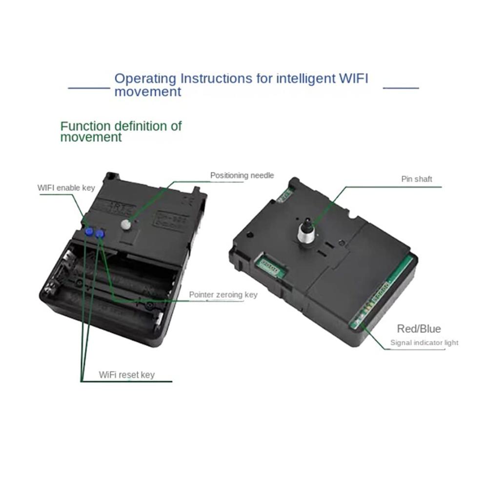 Entdecken Sie die Zukunft der Zeitmessung mit unserem Smart WiFi-Uhrwerk! Leise DIY-freundlich automatische Zeiteinstellung und stummes Uhrwerk für eine perfekte Dekoration. Hochwertiges Zubehör für ein zeitgemäßes Erlebnis. Wie abgebildet