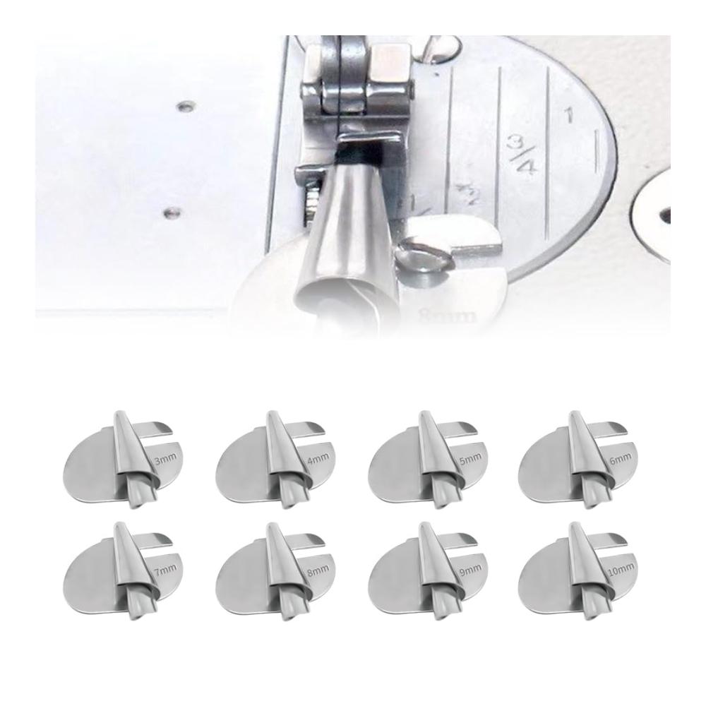 Universal-Nähfuß-Set für perfekte Saumrollen | 6-teiliges Nähmaschinen-Ersatzteil-Set mit breitem gerolltem Druckfuß | Nähzubehör für präzise Näharbeiten | Geeignet für Saumwickler | 5-10mm