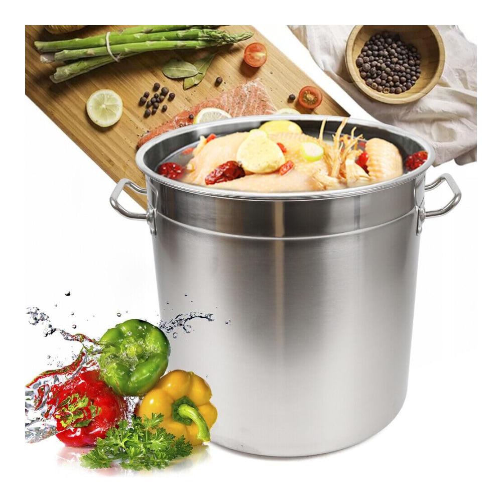 Entdecken Sie die Vielseitigkeit des Kochens mit unseren hochwertigen Suppentöpfen! Großer 50L Edelstahl-Kochtopf ideal für Eintöpfe und mehr. Multifunktionale Pfanne für täglichen Gebrauch mit praktischem 201 Edelstahl Deckel zum Kochen und Aufbewahren. Rostfreiem Stahl sorgt für Langlebigkeit