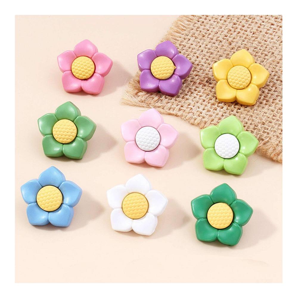10er Set Kunststoff Knöpfe für Kinder - Abnehmbare Babyknöpfe in Rosa - 19mm - Ideale Kleidungsknöpfe für