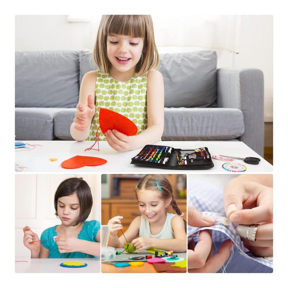 Entdecken Sie das ultimative Nähset für unterwegs! Tragbares Nähzubehör für Reisende Anfänger und Kinder. Enthält Faden Schere und mehr! Perfekt für Notfäl