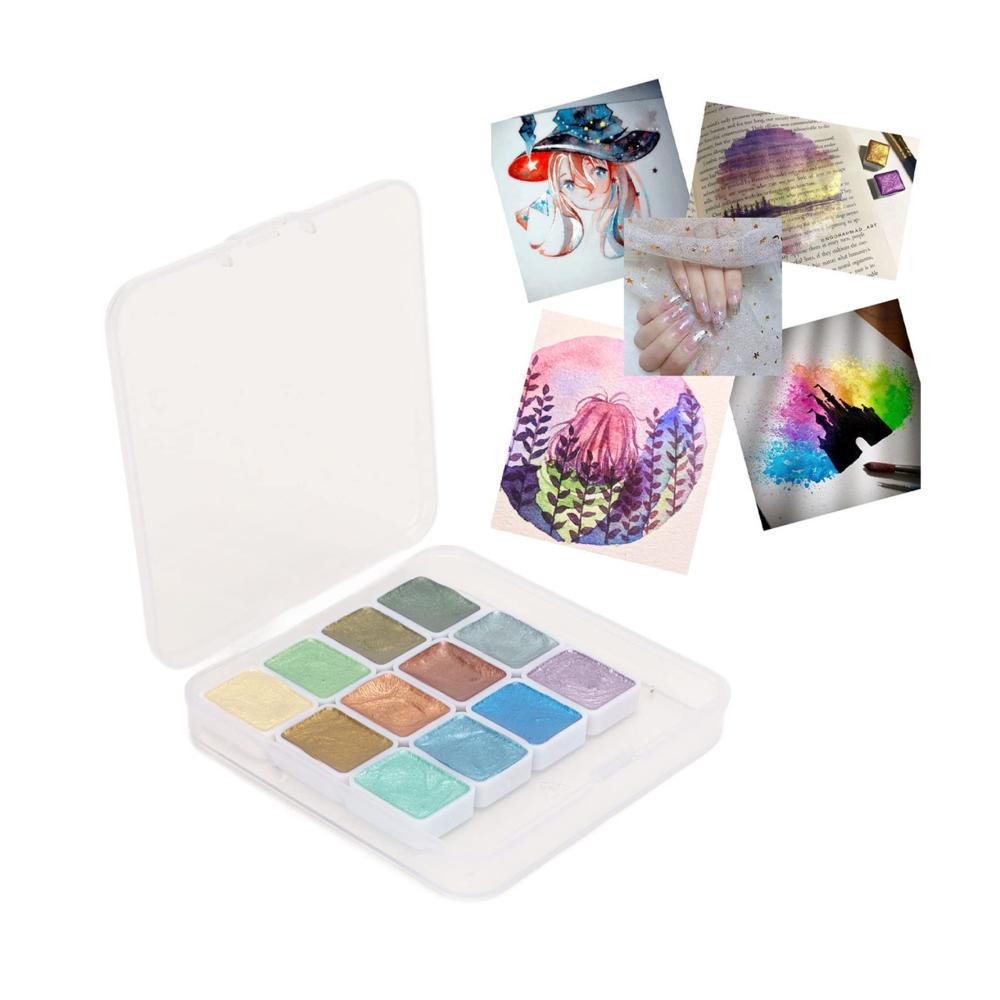 Entfalte deine Kreativität mit unserem Künstler-Aquarellfarben-Set! Umweltfreundlich glitzernd metallisch und solide. Mühelose Aufbewahrung tragbar und leicht. Perfekt für Kinder Erwachsene Anfänger und Künstler. Entdecke die Welt der Farben & Lacke