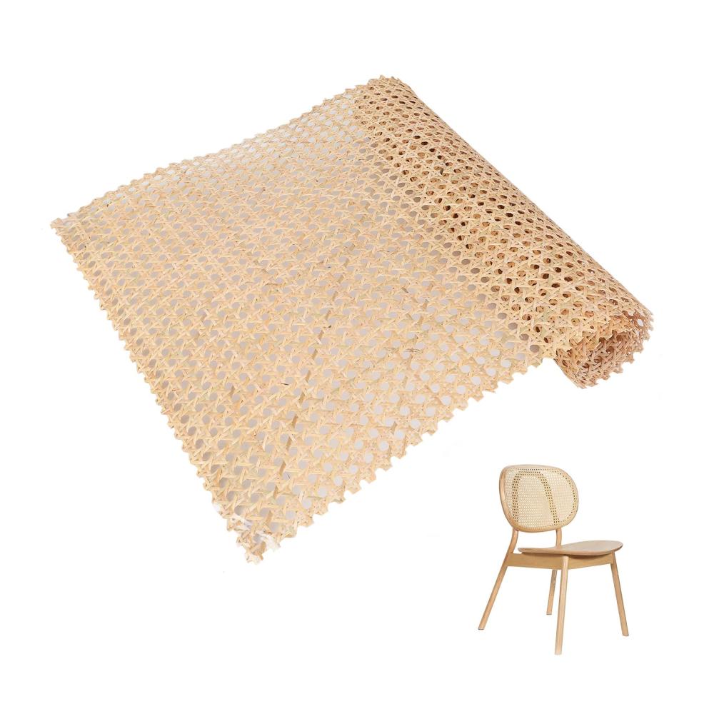 Handgefertigte Flechtmatten aus natürlichen Rattanfasern – Perfekt für DIY Möbeldekoration und Stuhlflechtprojekte – Vielseitiges Wabengeflecht (35×100 CM