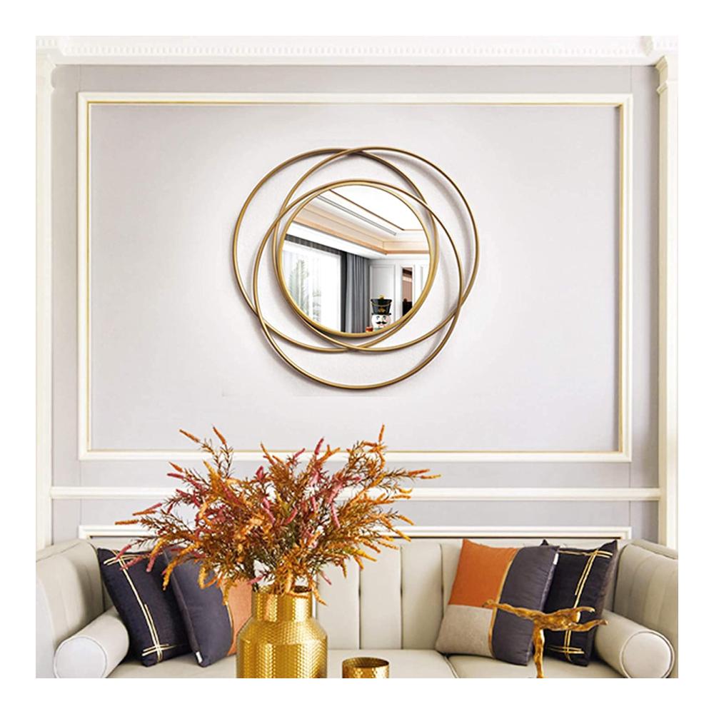 Entdecken Sie den Zauber Großer runder Sunburst Wandspiegel aus Metall für Ihr Zuhause - Dekorativer Hingucker für Esszimmer Wohnzimmer & Veranda - 28 Zoll