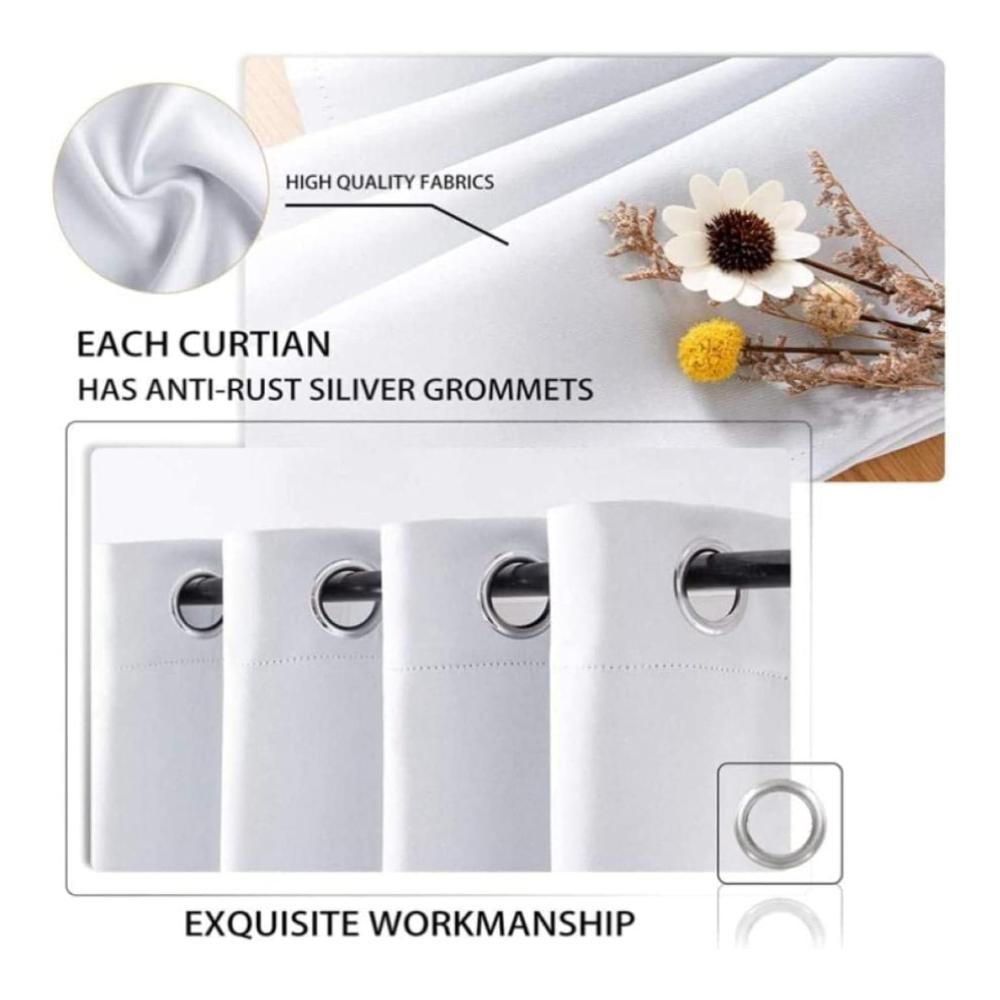2er Set Gardinenschals - Blaues Meer Blickdicht Vorhänge für Schlafzimmer Wohnzimmer Deko - 3D Druck Ösenvorhang - B 117 x H 138 cm - Verdunklungsgardinen