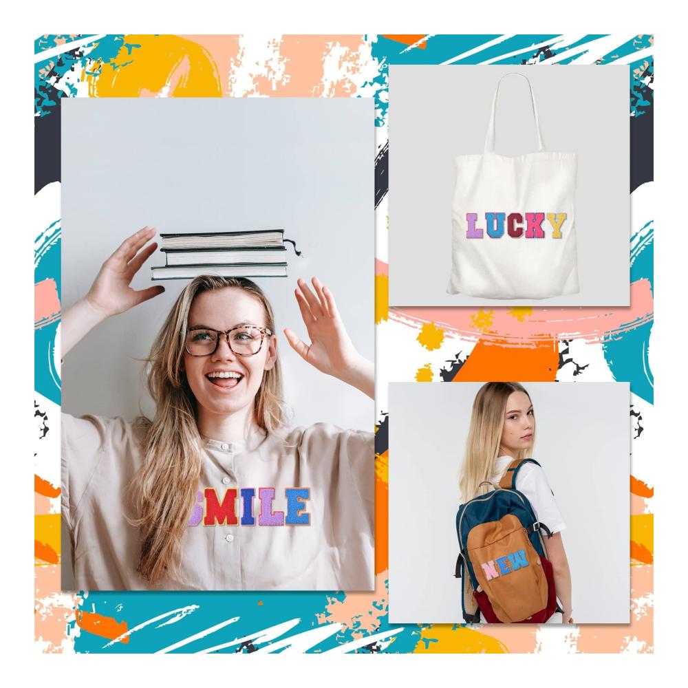 Personalisieren Sie Ihren Style 26 Bestickte Prenom Aufbügler - DIY A-Z Buchstaben für Kleidung Mütze Jacke Jeans in verschiedenen Farben. Individualisieren Sie Ihre Garderobe