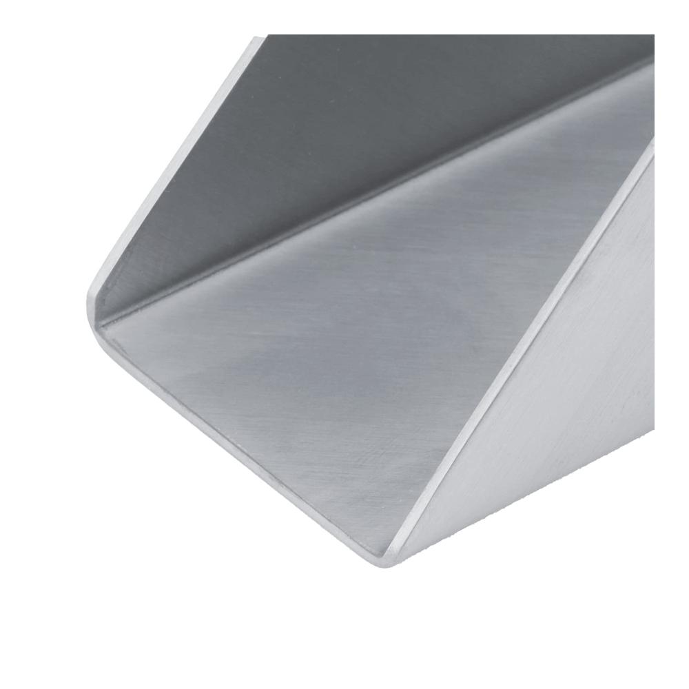 Stilvoller Serviettenhalter aus Edelstahl – Dreieckiges Design für Zuhause Restaurant & Hotel – Vertikaler Taschentuchständer (Silber