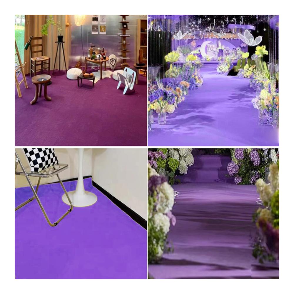 Premium Lila Hochzeits-Gangläufer Teppichläufer | 5.5mm dick | Perfekte Dekoration für drinnen & draußen | 4.92x32.8ft | Ideal für Partys & Events