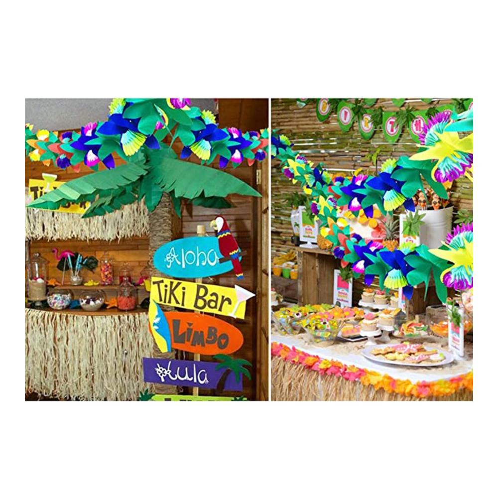 Hochwertige Konfetti-Girlande für Geburtstagsfeiern Hochzeiten und Partys - Dekorationen mit Jute-Wimpelkette Candy-Bar-Designs und Hawaii-Flair