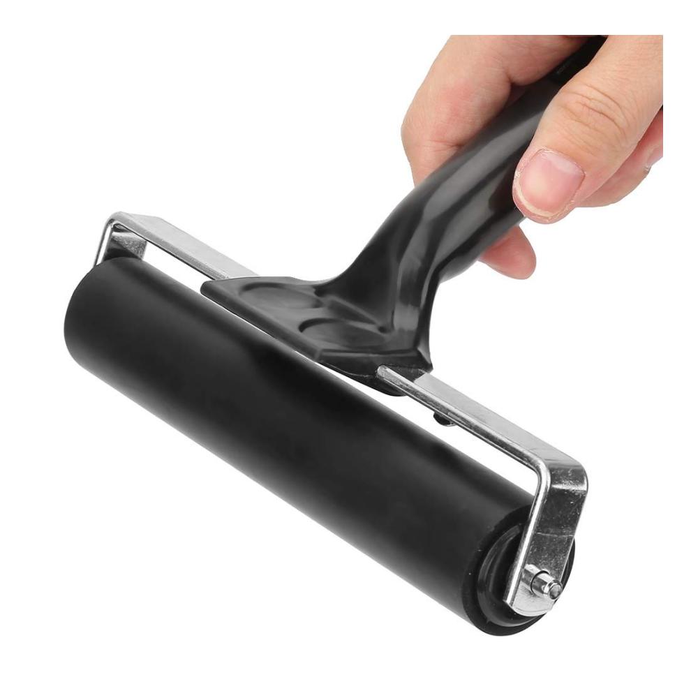 Entdecken Sie den handlichen Handroller für Kunst und Druckprojekte – 15 cm langer Gummiroller für Ölmalerei Druck und Stempelarbeiten – Ideal für Künstler und