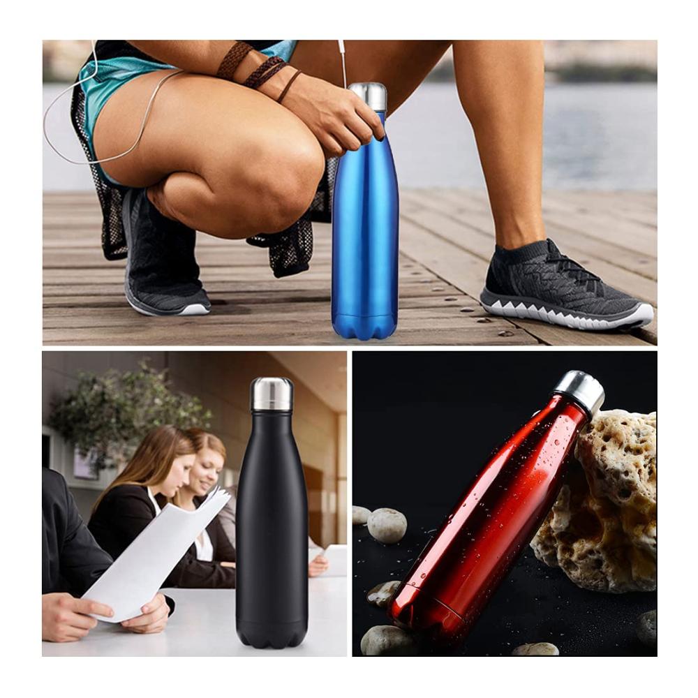 Flachmänner Edelstahl Trinkflasche Xaeiow Thermosflasche für Unterwegs | Auslaufsicher & Isoliert | Perfekt für Büro Sport Outdoor | 750ml (Blau