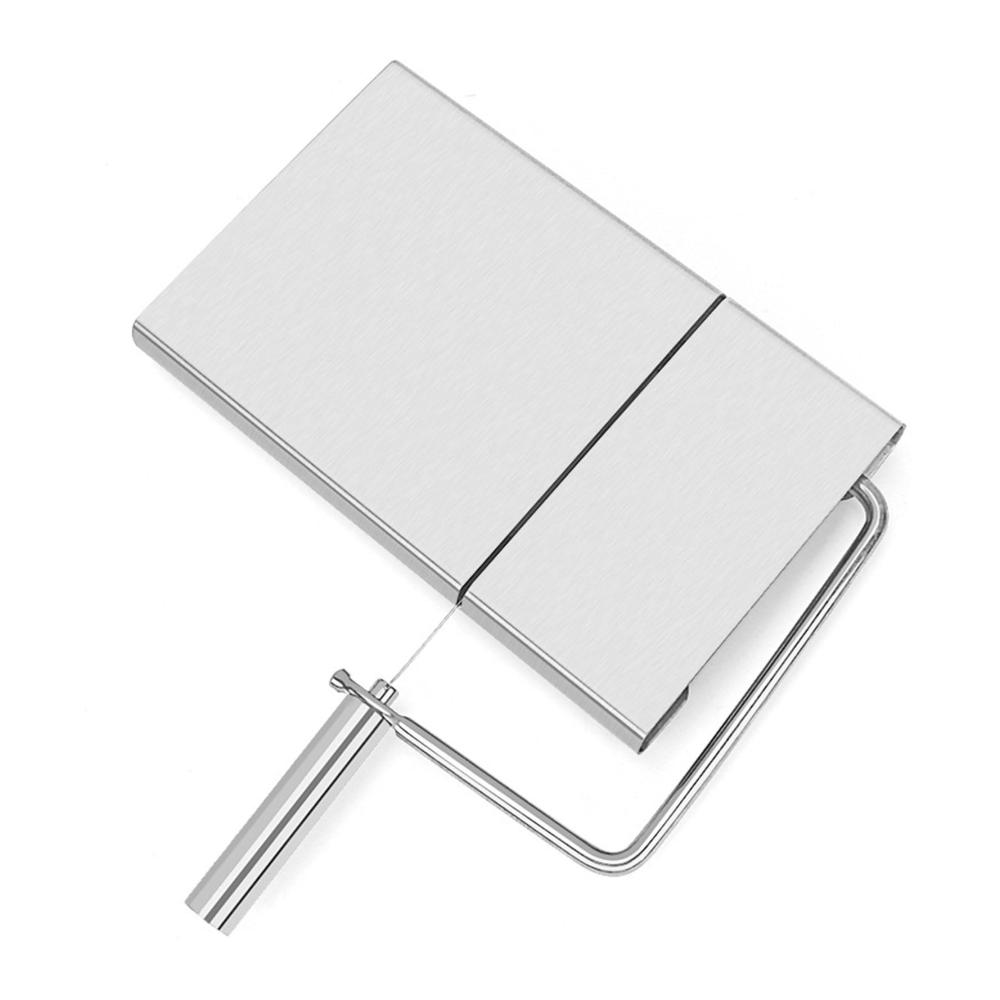 Präzises Edelstahl Käsemesser Set | Hochwertiges Schneidebrett für Metallkäse | Müheloser Drahtkäseschneider | Ideal für Blockkäse & Softfood | Butterschneidebrett Ersatz | Leicht zu verwenden