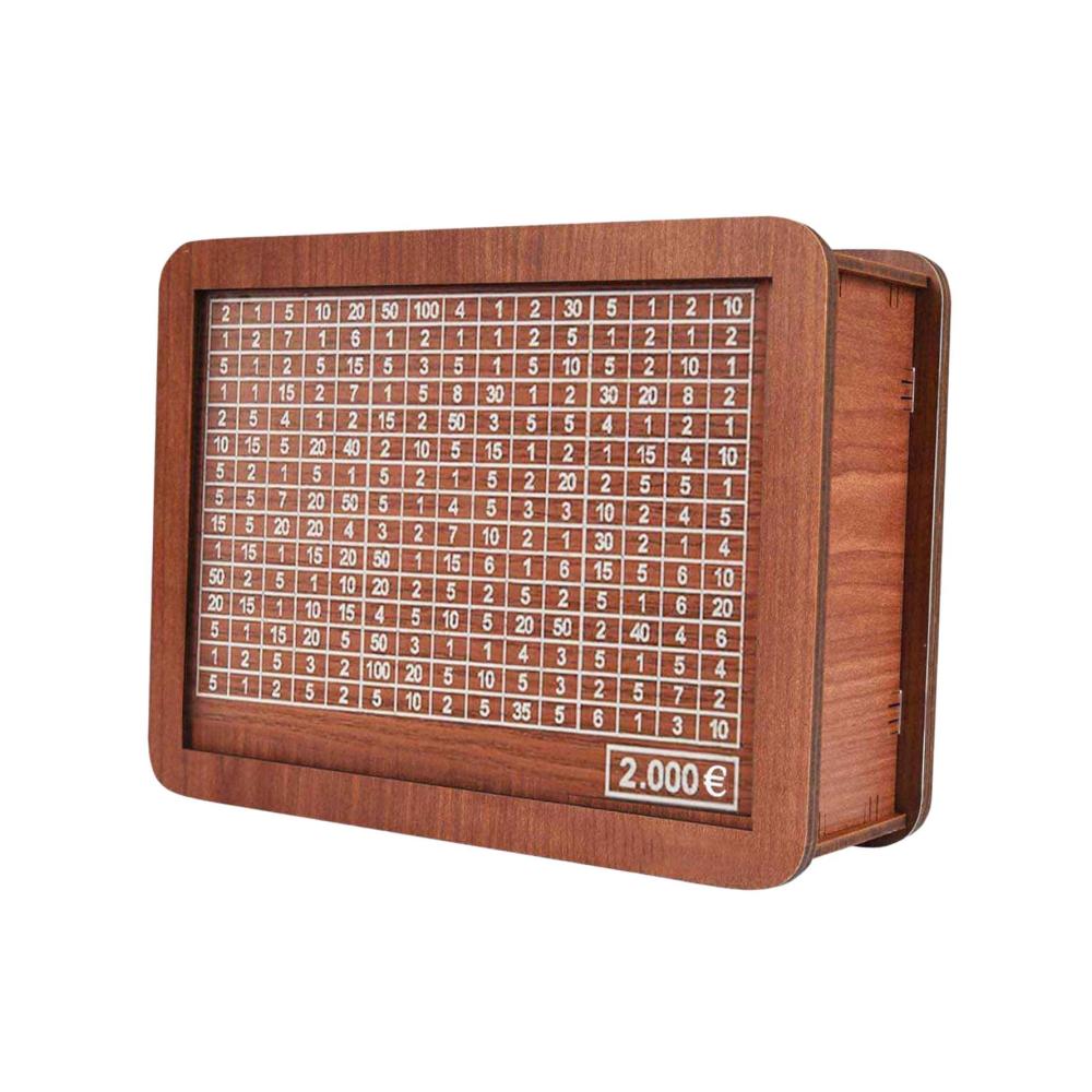 Entdecken Sie den Charme des Sparens Holz-Sparbüchse mit Zähler - Geldsparbox im Vintage-Stil kreativ und Retro für Zuhause. Dekorativ und neuartig perfektes Geschenk für Erwachsene und Kinder. Spar dein Geld stilvoll! Bis zu 2000 Euro Kapazität