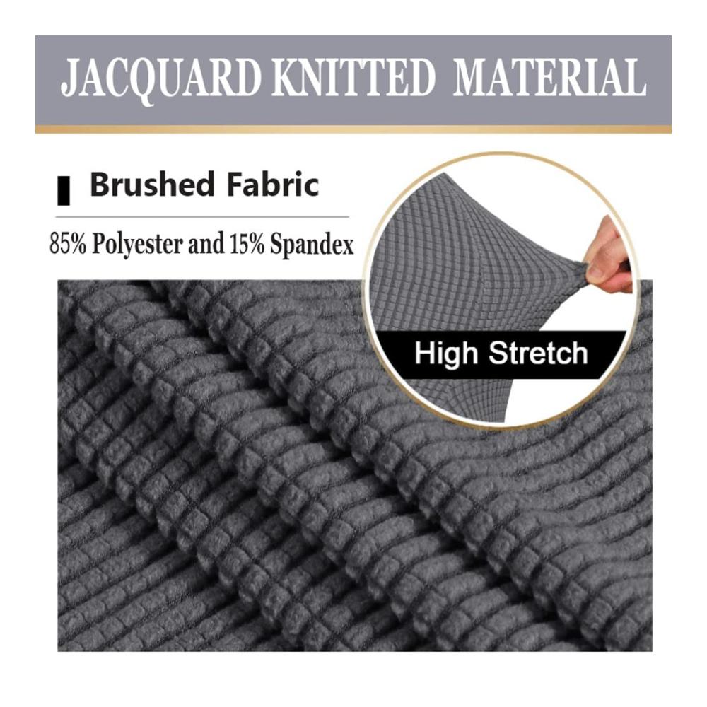 Hochwertiger Sesselüberwurf - Jacquard Stretch-Bezug für Sessel und Hocker - Dicker Stoff mit Elastischer Unterseite - Maschinenwaschbar - Modernes Design (Farbe C Größe M