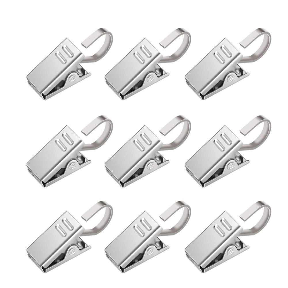 Premium Vorhangringe mit Clipper und Haken – Set mit 60 Stück Robuste Gardinenklammern für perfekten Halt und einfache Installation – Hochwertiges Zubehör für Gardinenstangen