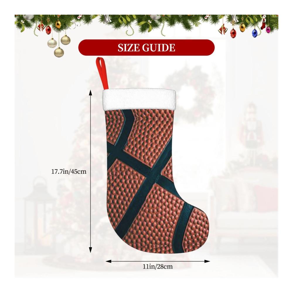Personalisierte Nikolausstiefel Basketball-Sportdesign für festliche Weihnachtsdekorationen ideale Geschenke für Familienurla