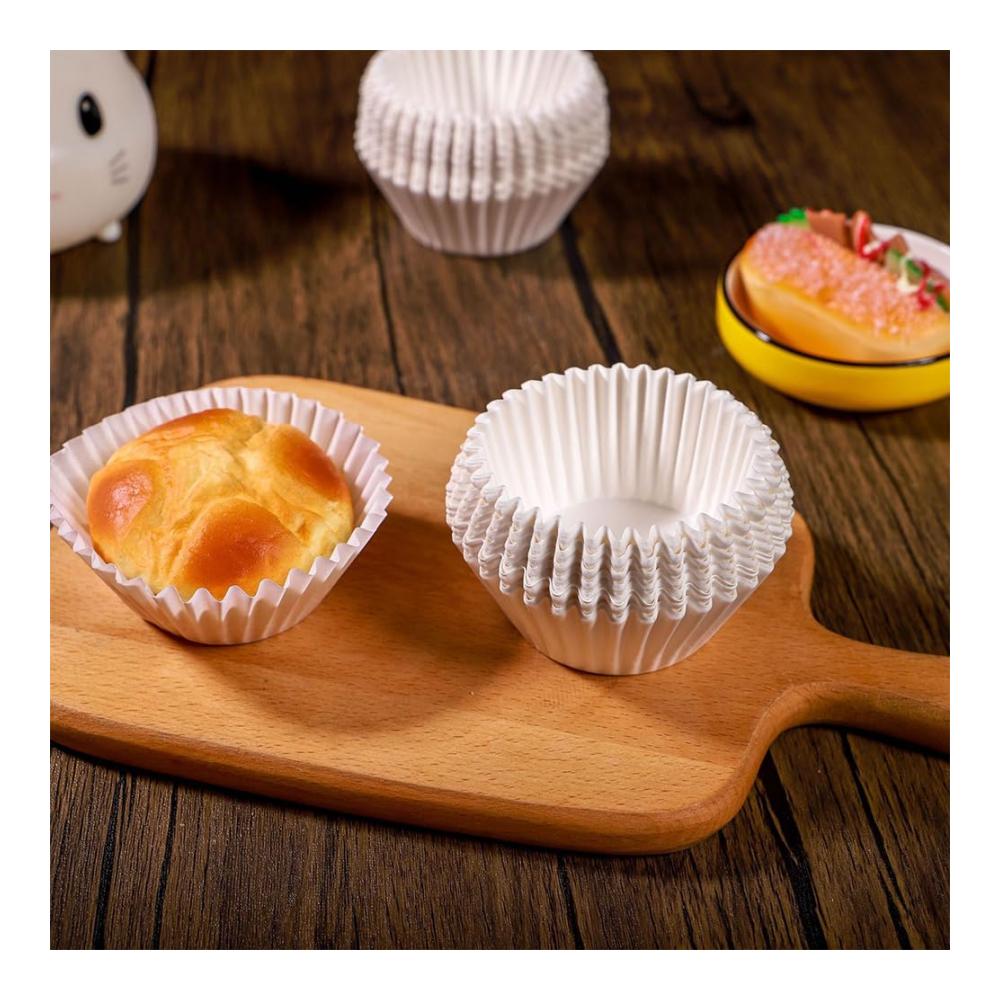 Entdecken Sie die Eleganz des Backens 100 Einweg-Backbecher Tulpenförmchen mit 50 Cupcake-Behältern fettdicht und lebensmittelqualität. Premium Antihaftbeschichtung für müheloses Backen. Perfektes Küchen-Backzubehör für Hochzeiten und besondere Anlässe