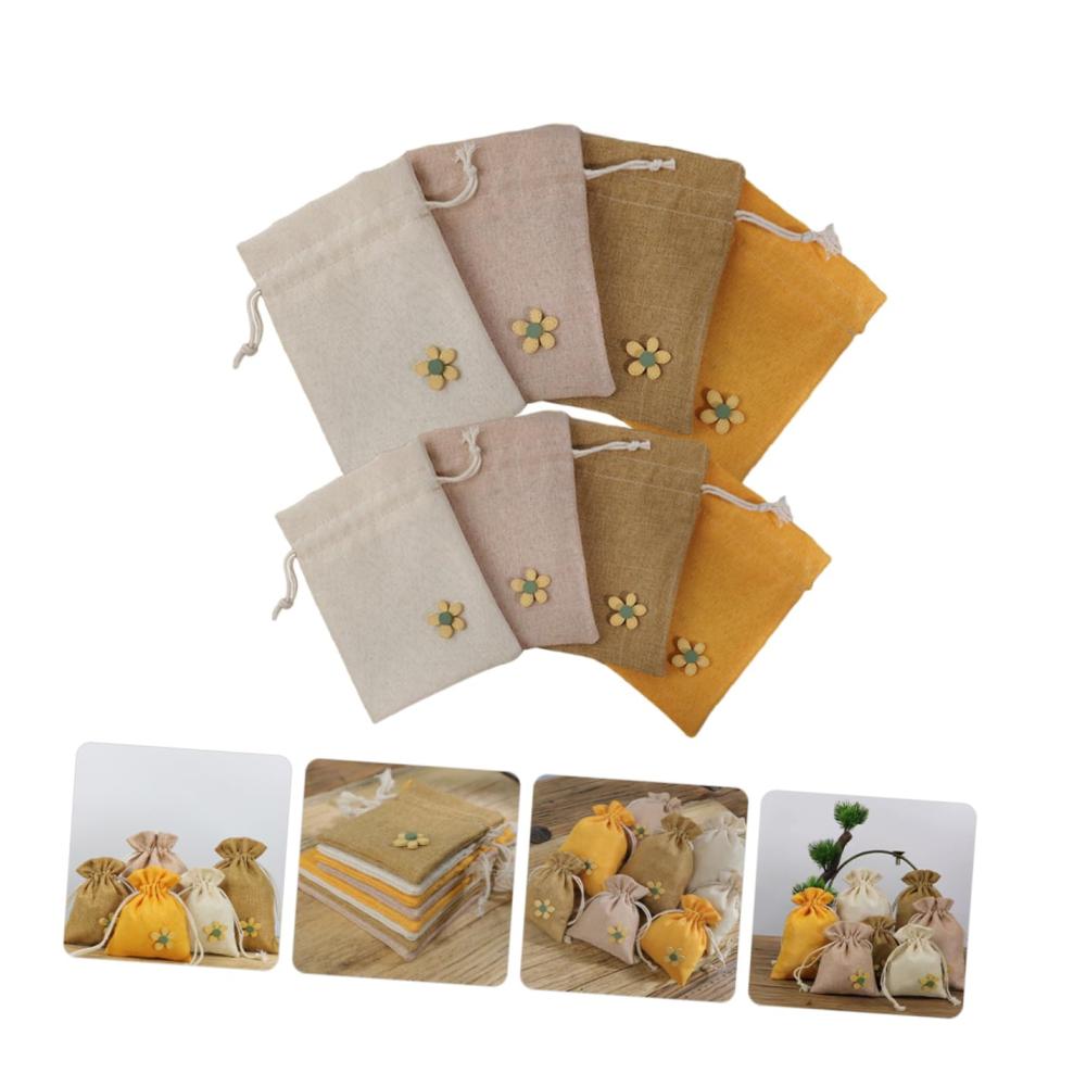 Entdecken Sie die Magie der Sinne 8er Set Duftsäckchen mit Kordelzug für die Garderobe - Nachfüllbares Lavendelsäckchen Gewürze Sachet-Behälter leere Tasche für individuellen Duftzauber - Lavendelsack Pulver Stoff - Klein und einfach betörend