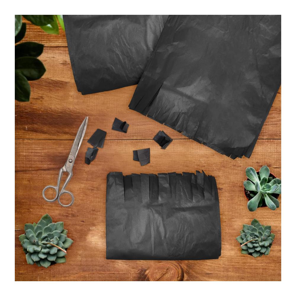 Seidenpapier Schwarze 125 Blatt 50 x 76 cm 17gm – Hochwertiges säurefreies Geschenkpapier für kreative Geschenkverpackungen Decoupage Kunsthandwerk Geburtstage und Halloween. Ideal für stilvolle Präsentationen