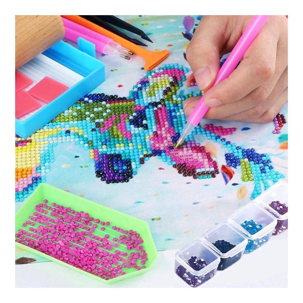 Professionelles 24-teiliges Werkzeugset für 5D Diamantmalerei | Inklusive Malwalze Sortierbox Pinzette & Stichstift | Ideales Zubehör für Kunsthandwerk & DIY-Pro