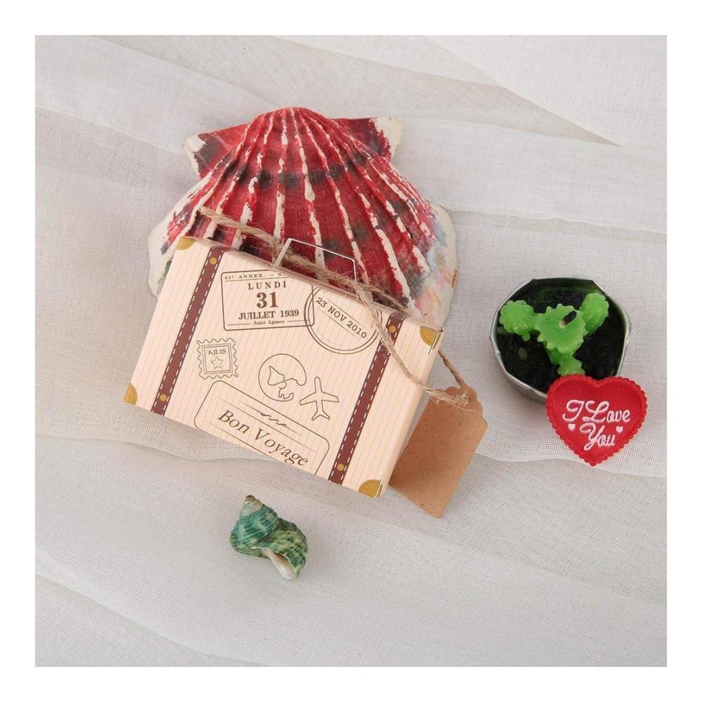 Exquisite Hochzeitsdekoration 50 stilvolle Koffer-Favoritenschachteln für unvergessliche Zeremonien. Vintage Boxen als süße Geschenke perfekt für Reise-Themenpartys und Hochzeiten