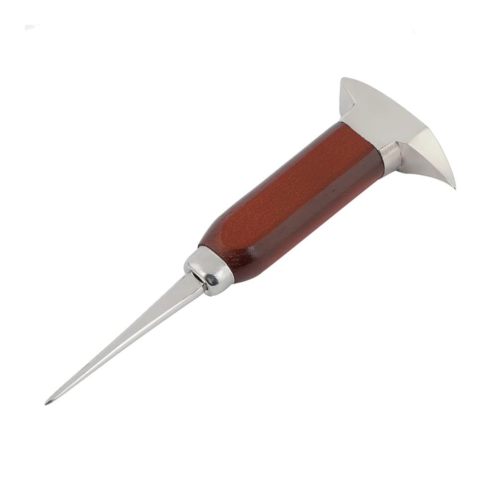 Edelstahl Eiscrusher & Barzubehör Set - Hochleistungs Eispickel mit Sicherheitsgriff 17cm Länge Ergonomischer Holzgriff für müheloses Eisschneiden. Perfekte Ergänzung für jede Bar - Schnell scharf rostfrei