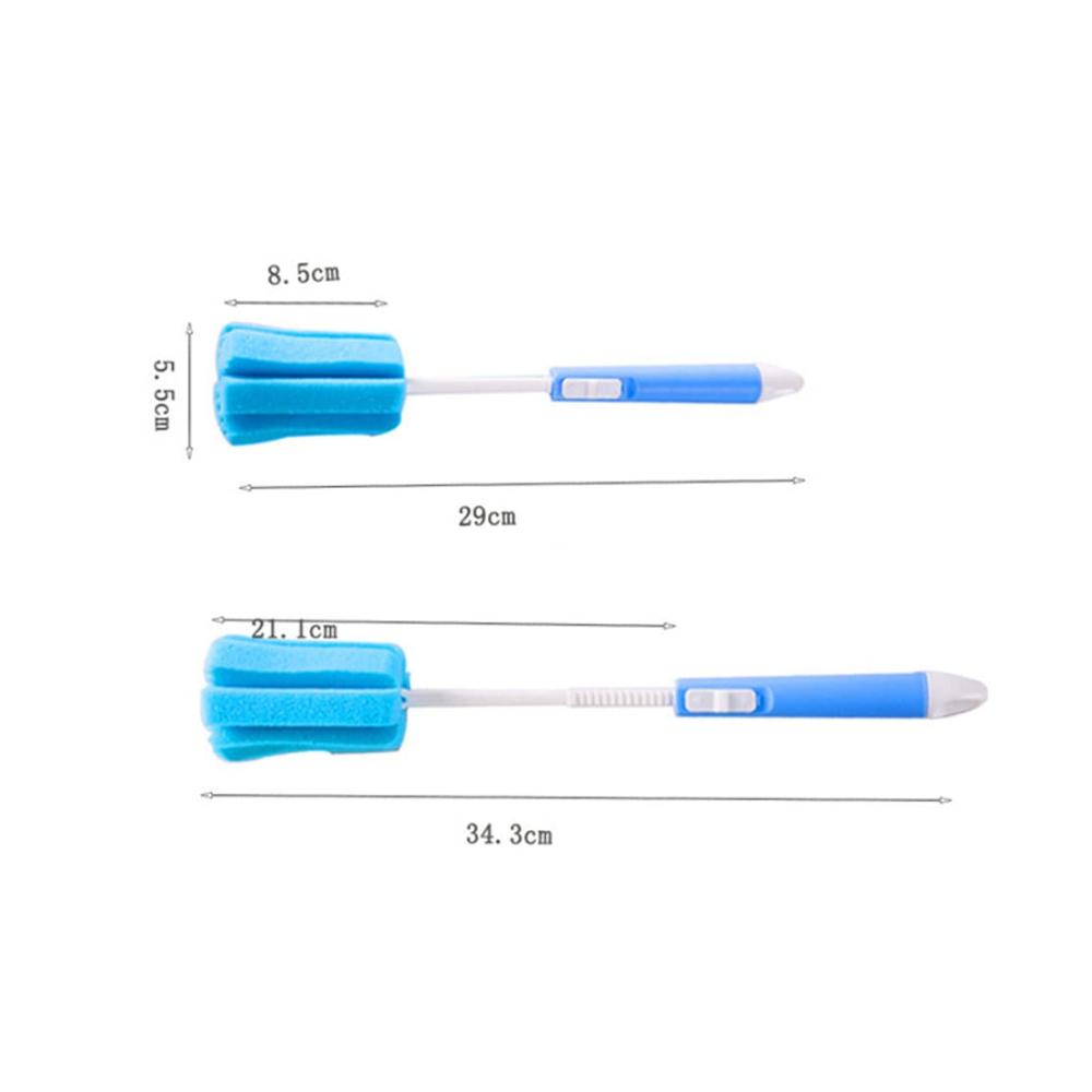 6er Set Flaschenbürsten mit langem einstellbarem Griff | Ideal für Babyflaschen Tassen Weingläser Kessel | Vielseitige Farbmischung